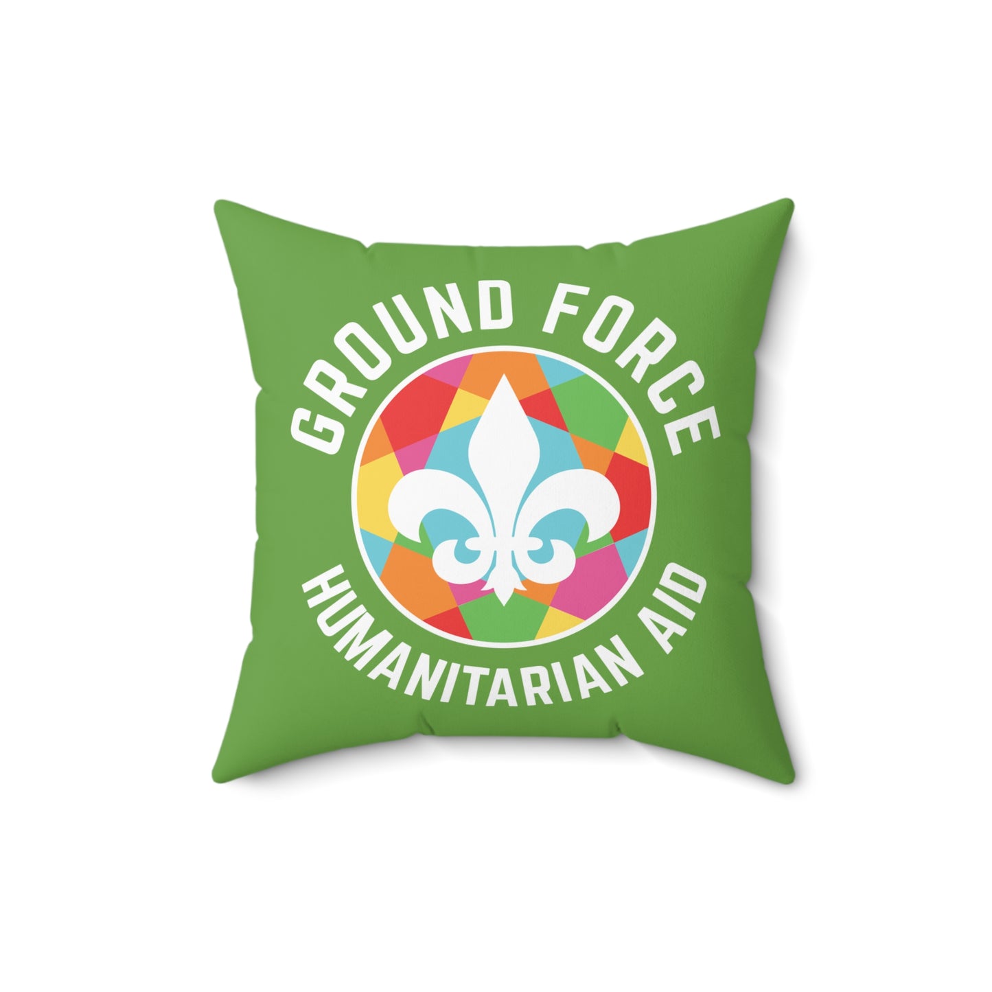 Ground Force Humanitarian Aid Decorative Square Pillow