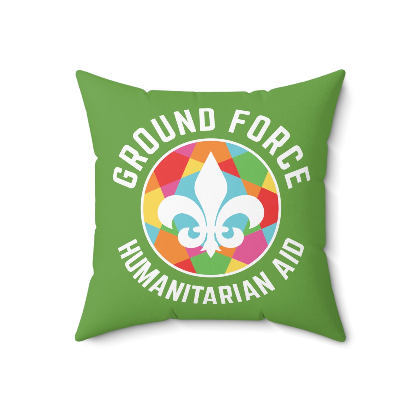 Ground Force Humanitarian Aid Decorative Square Pillow
