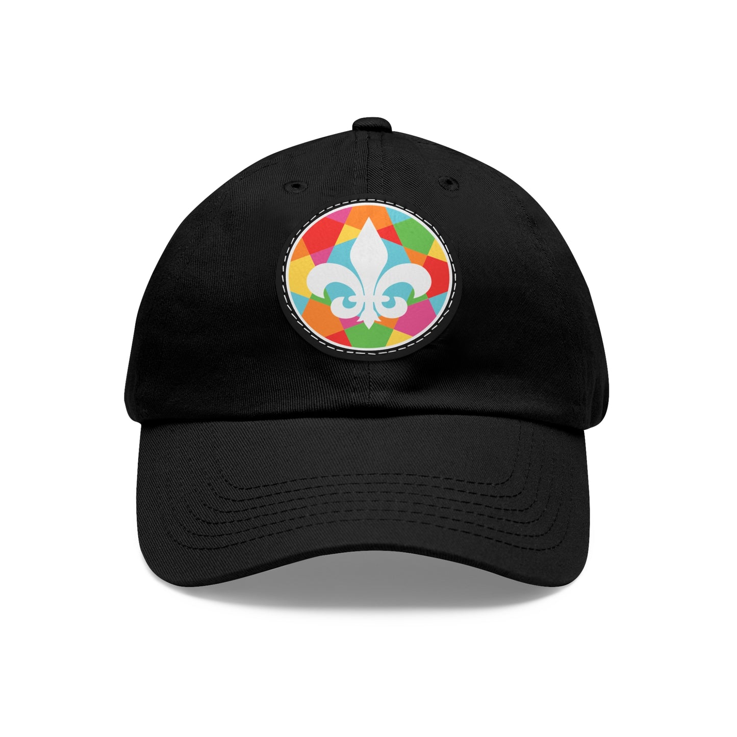 Fleur de Lis Leather Patch Hat