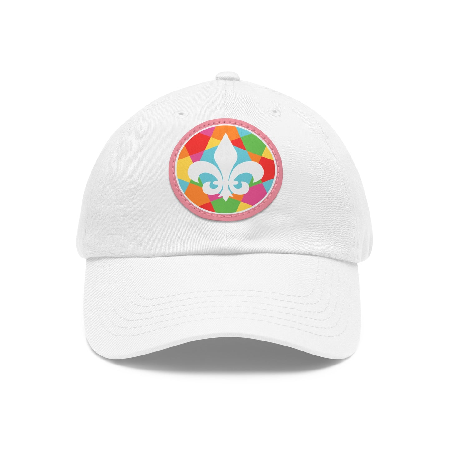 Fleur de Lis Leather Patch Hat