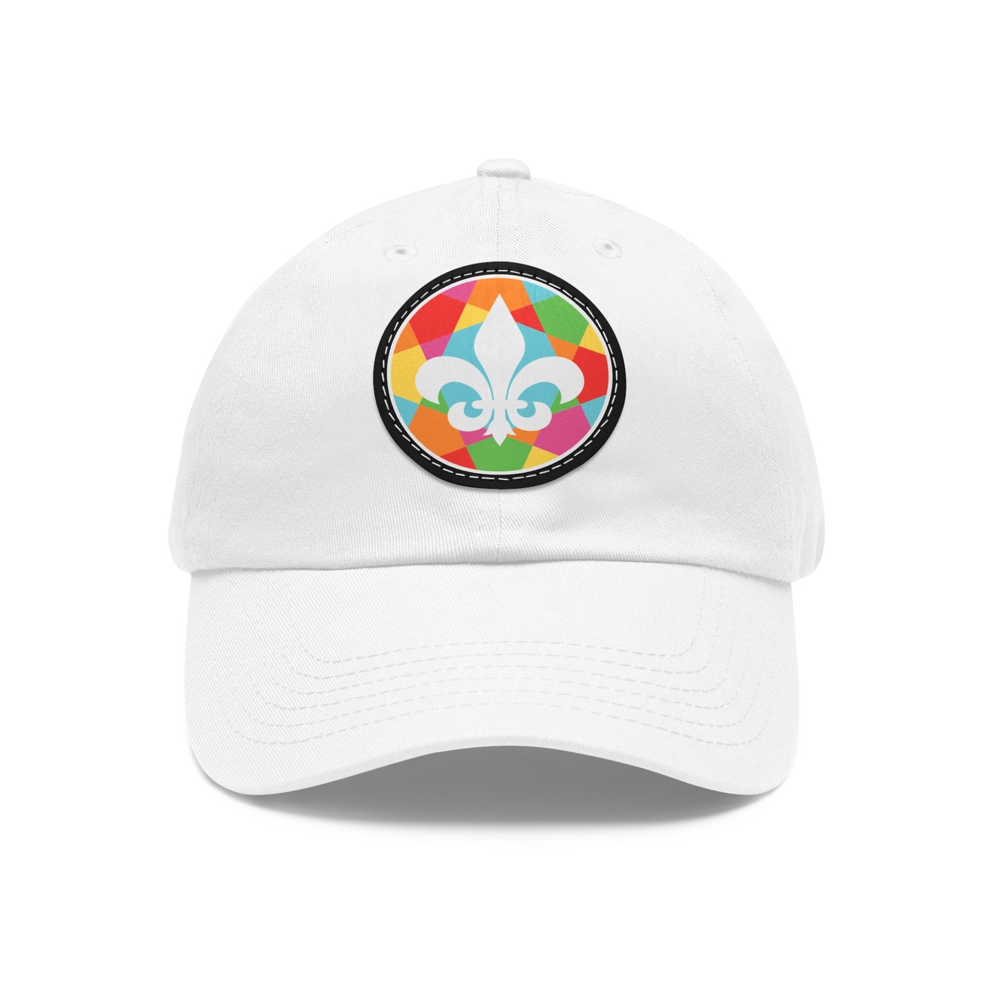Fleur de Lis Leather Patch Hat