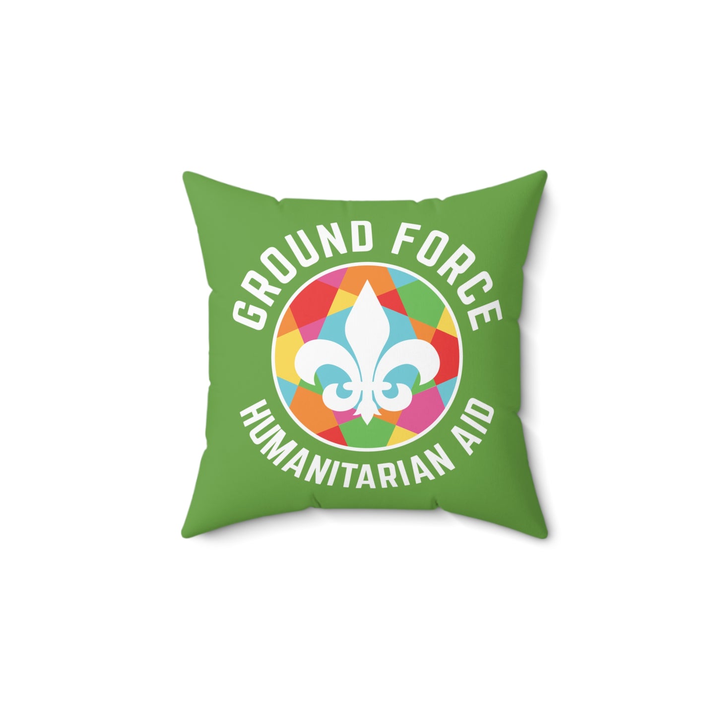 Ground Force Humanitarian Aid Decorative Square Pillow