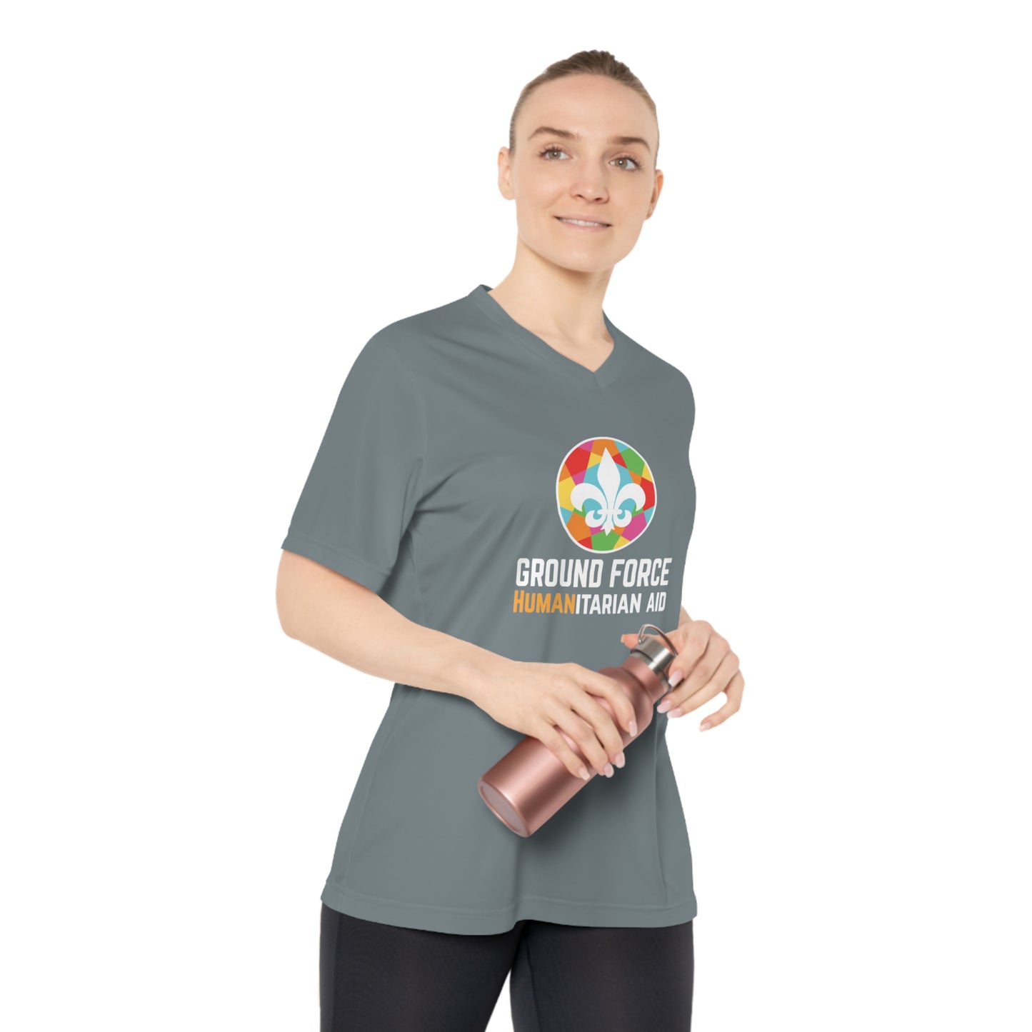 Ground Force Women's Performance V-Neck w/ UV Protection