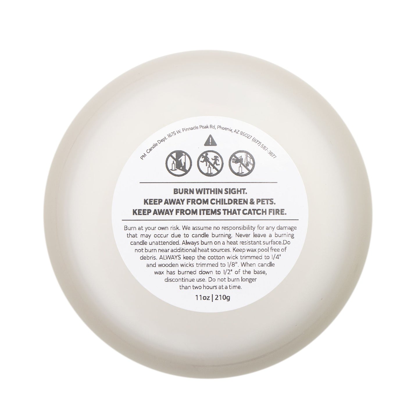 Eco-Friendly Frosted Glass Candle with Wood Wick