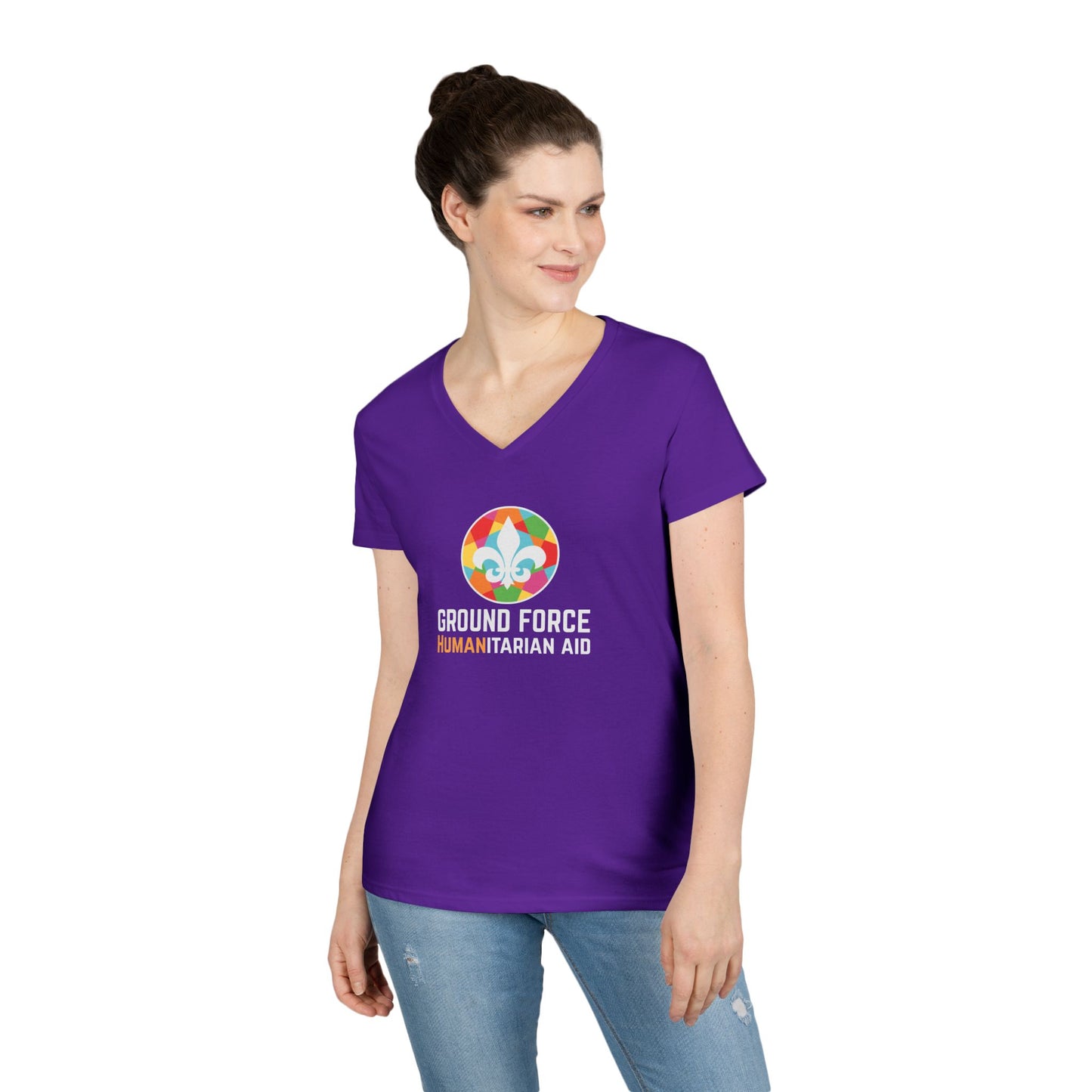 Ground Force Ladies' V-Neck T-Shirt