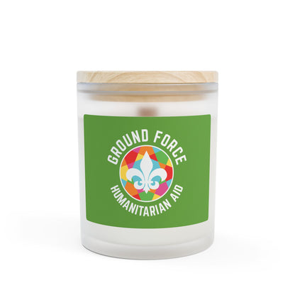 Eco-Friendly Frosted Glass Candle with Wood Wick
