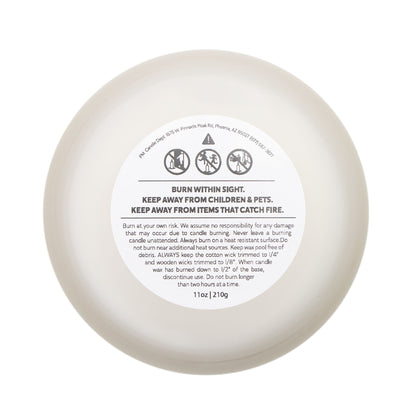 Eco-Friendly Frosted Glass Candle with Wood Wick