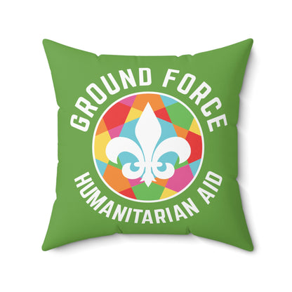Ground Force Humanitarian Aid Decorative Square Pillow