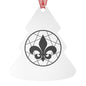 B&W Fleur-de-lis Metal Ornament