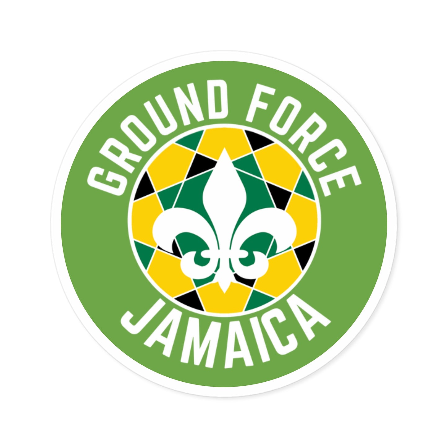Ground Force Jamaica Circle Sticker