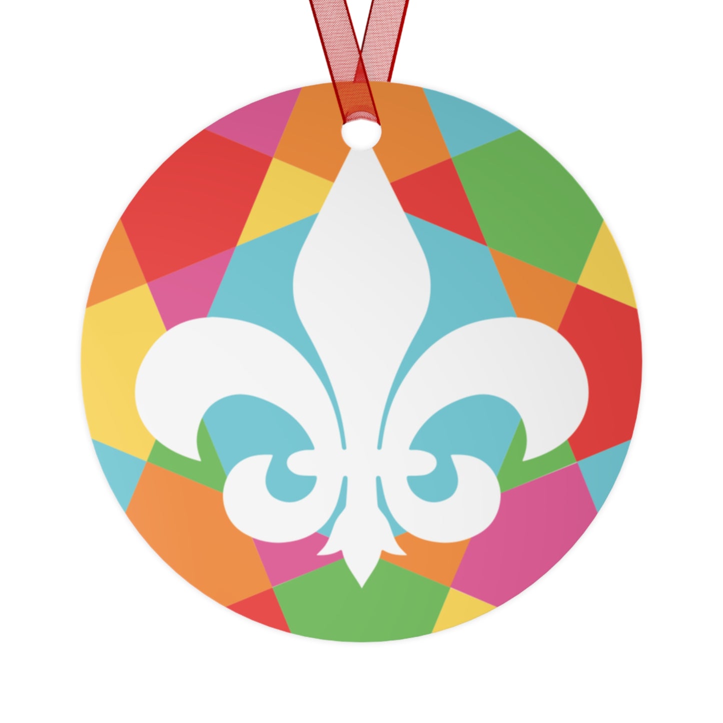 Ground Force Fleur-de-lis Metal Ornament