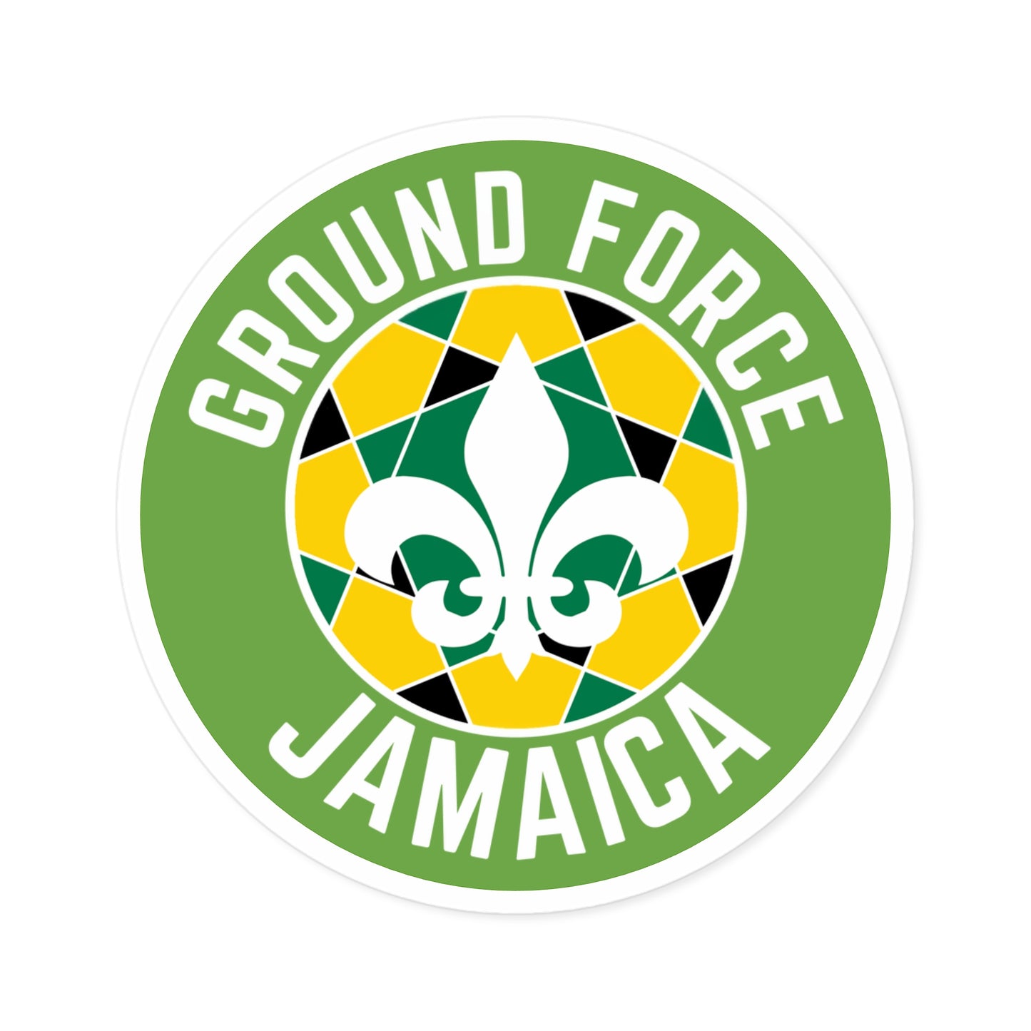Ground Force Jamaica Circle Sticker