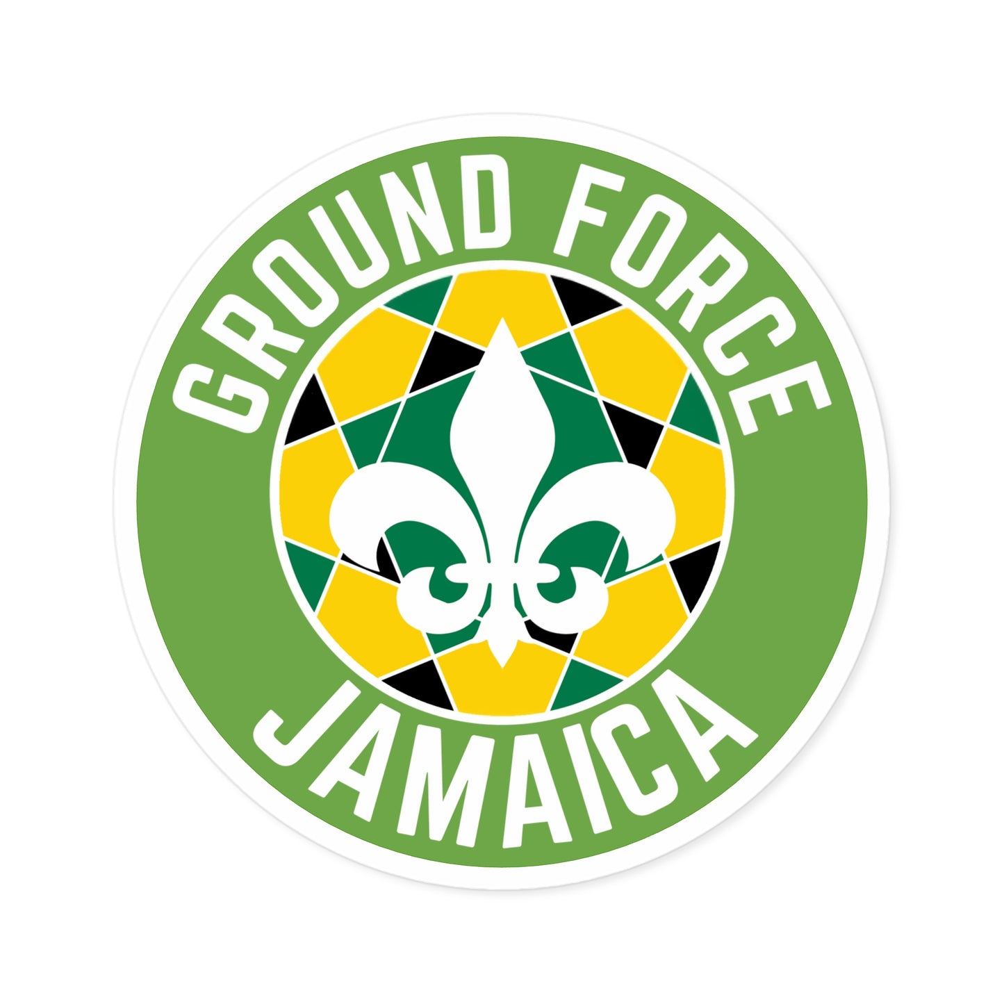 Ground Force Jamaica Circle Sticker