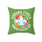Ground Force Humanitarian Aid Decorative Square Pillow