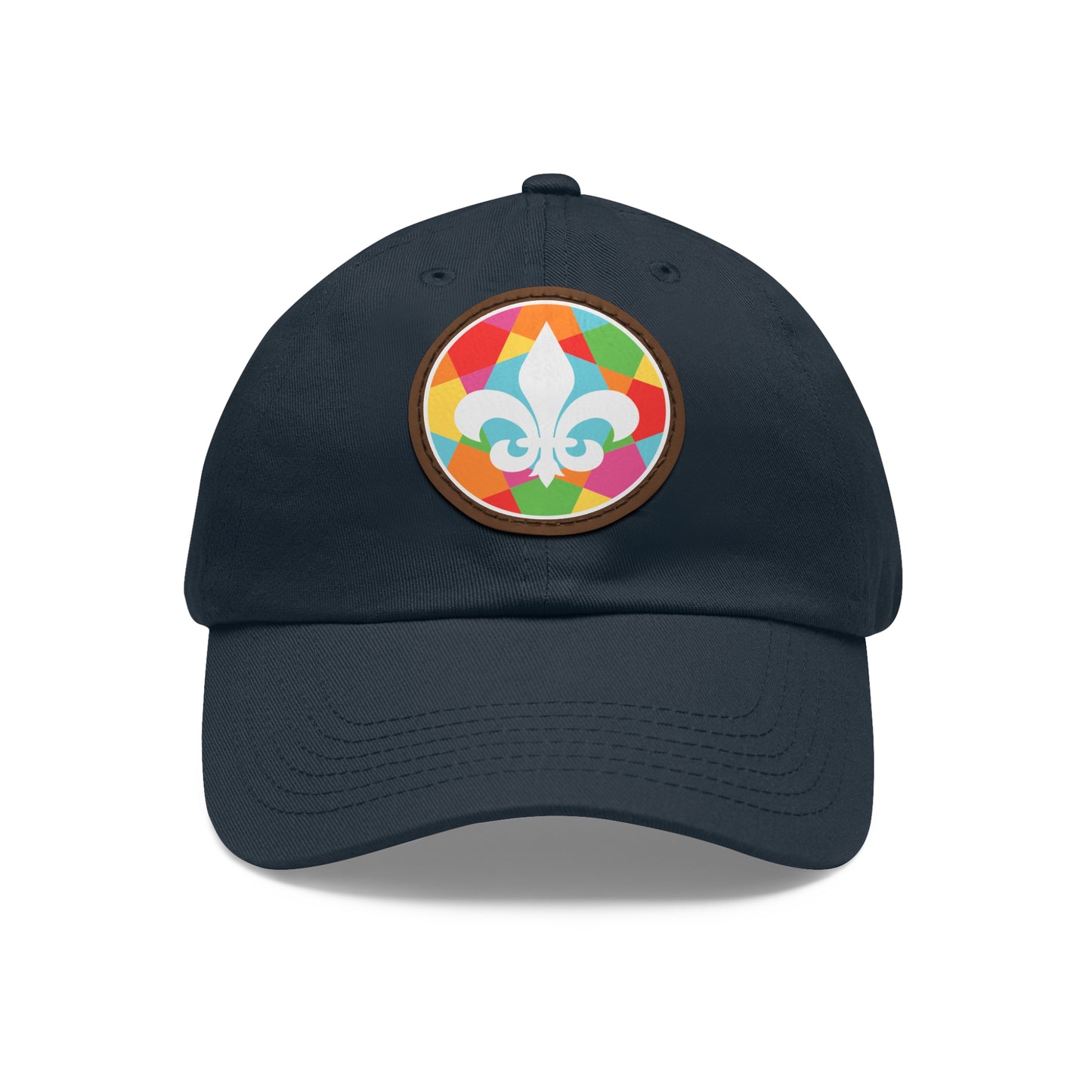 Fleur de Lis Leather Patch Hat