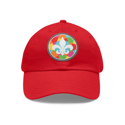 Fleur de Lis Leather Patch Hat