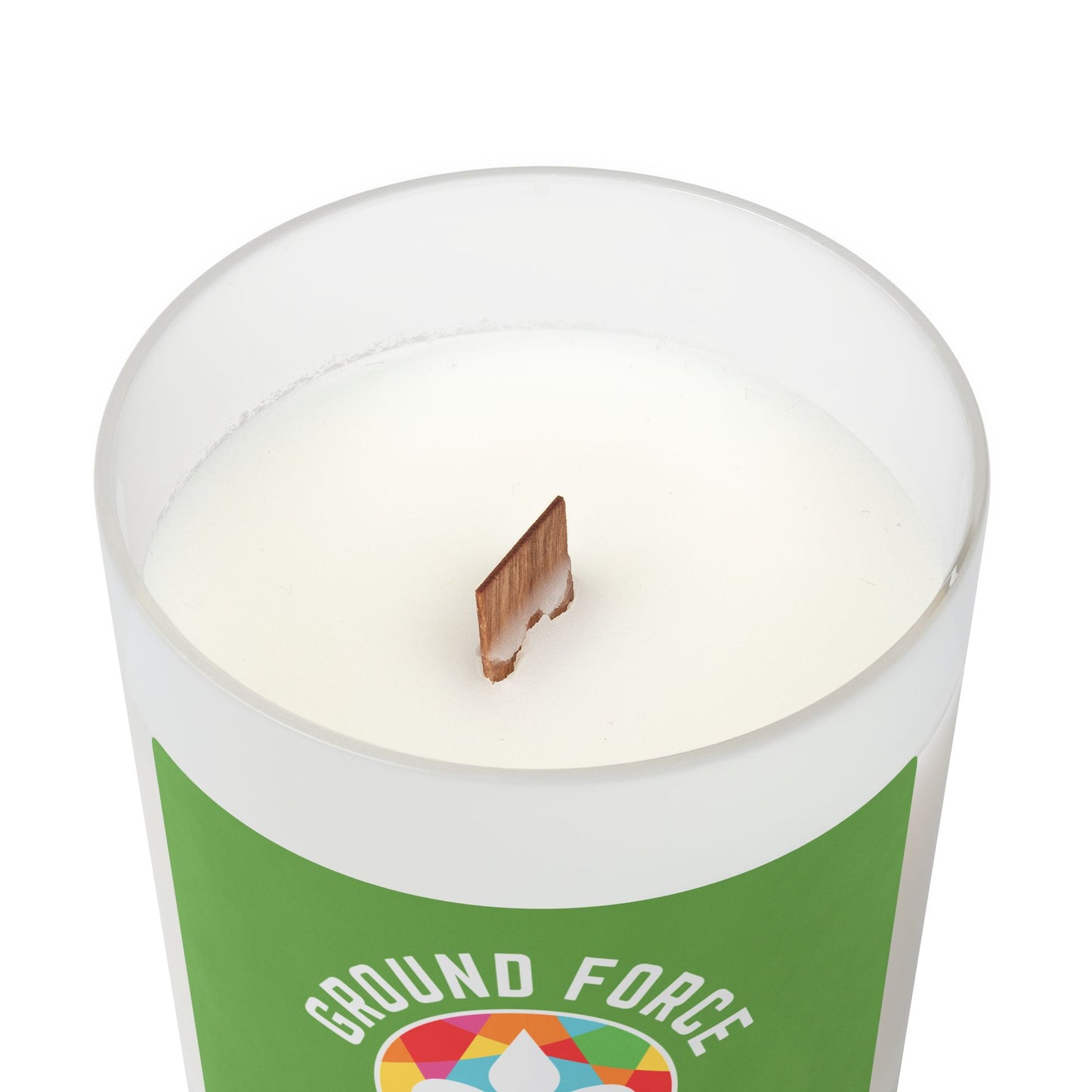 Eco-Friendly Frosted Glass Candle with Wood Wick