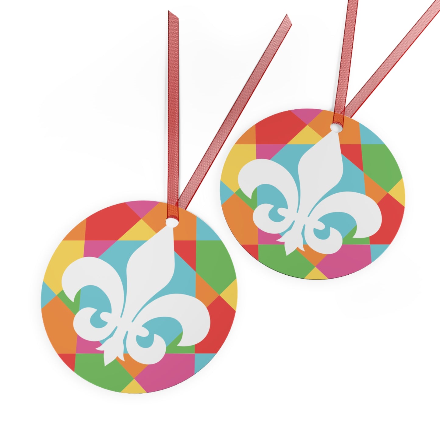 Ground Force Fleur-de-lis Metal Ornament