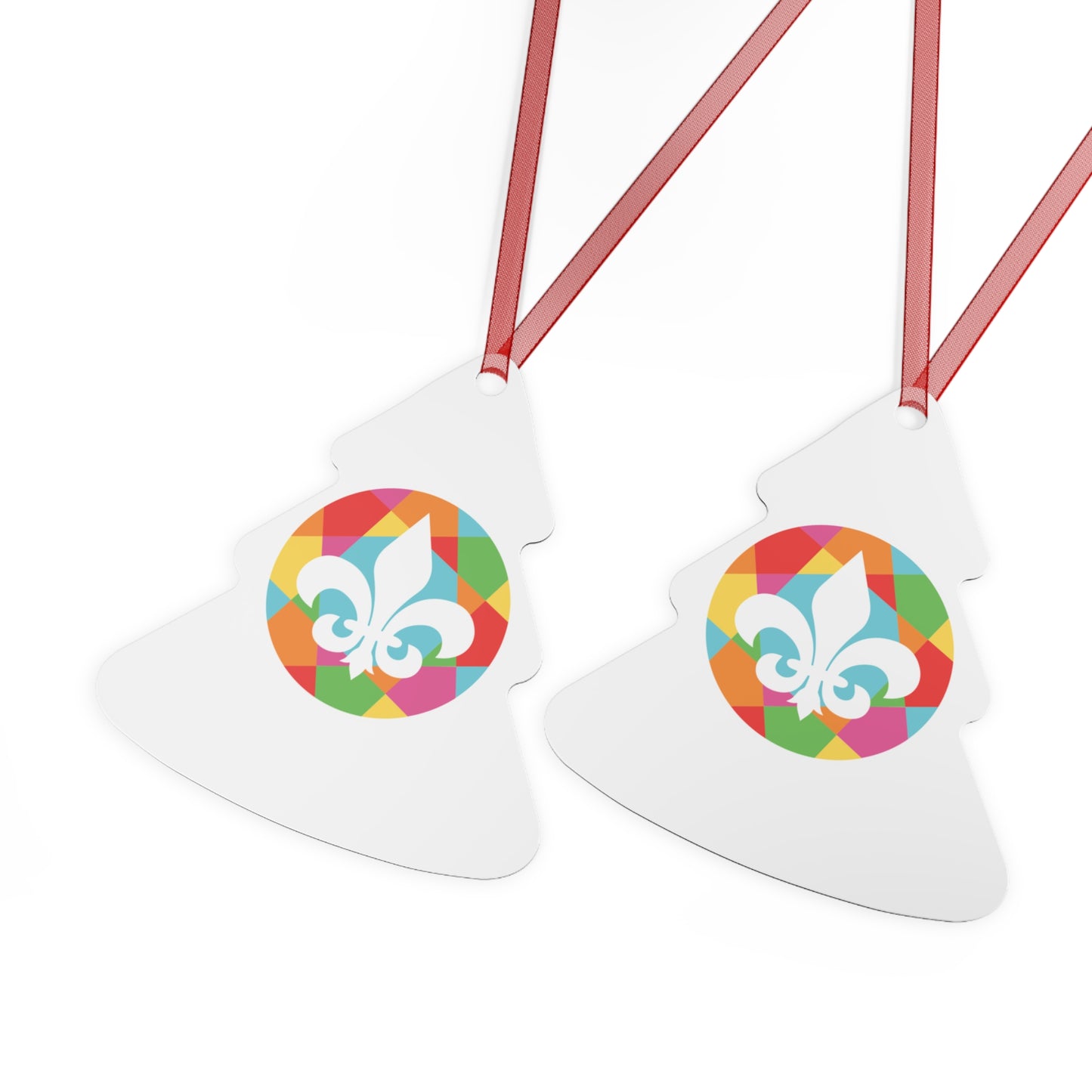 Ground Force Fleur-de-lis Metal Ornament