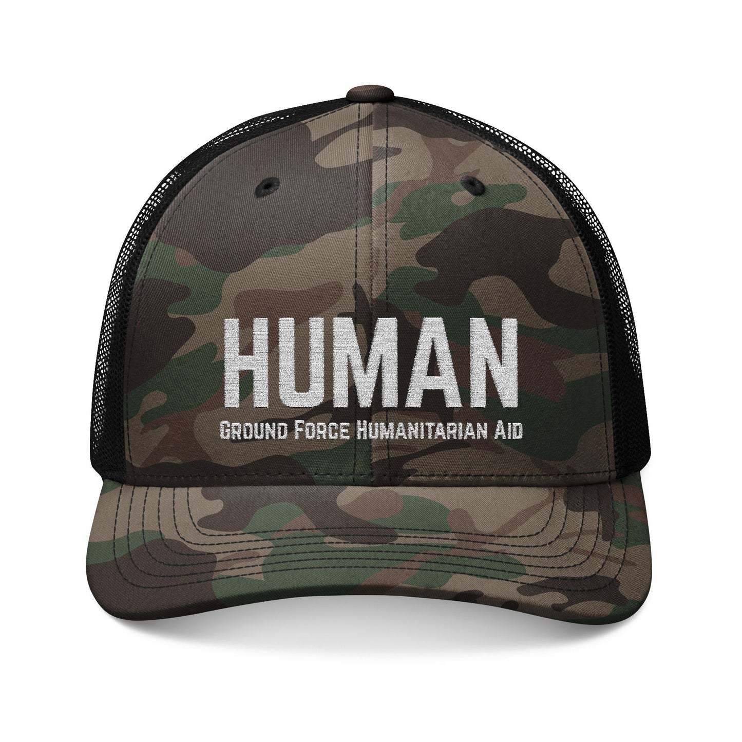 Embroidered Camouflage HUMAN Hat