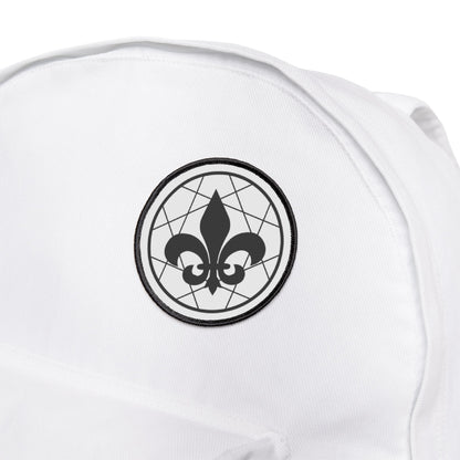 Fleur De Lis Iron-On Patch, B&W