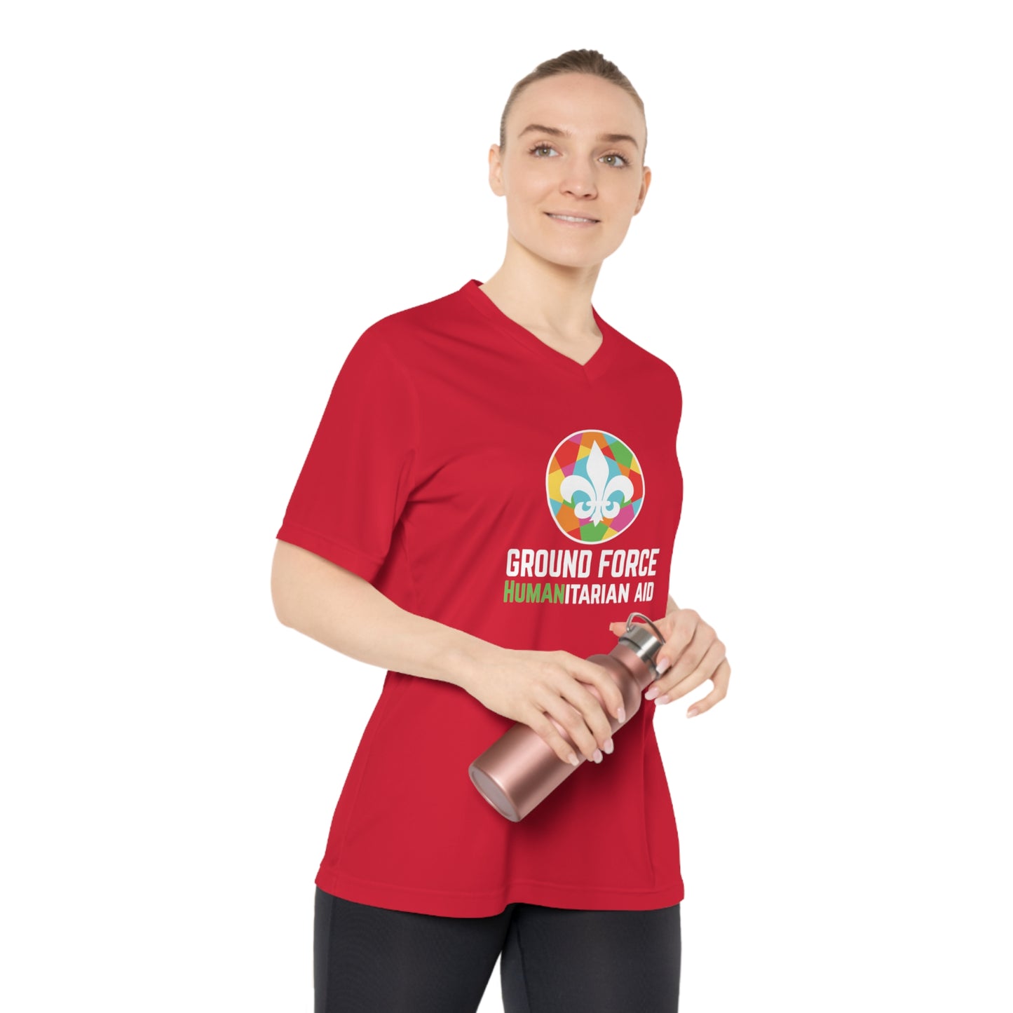 Ground Force Women's Performance V-Neck w/ UV Protection
