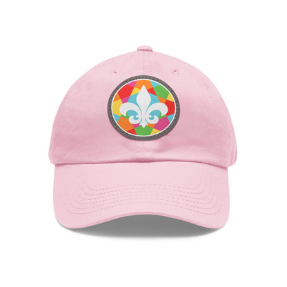 Fleur de Lis Leather Patch Hat