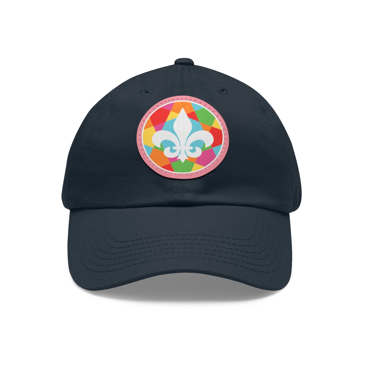 Fleur de Lis Leather Patch Hat