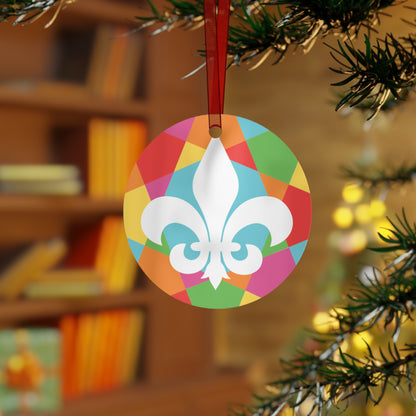 Ground Force Fleur-de-lis Metal Ornament